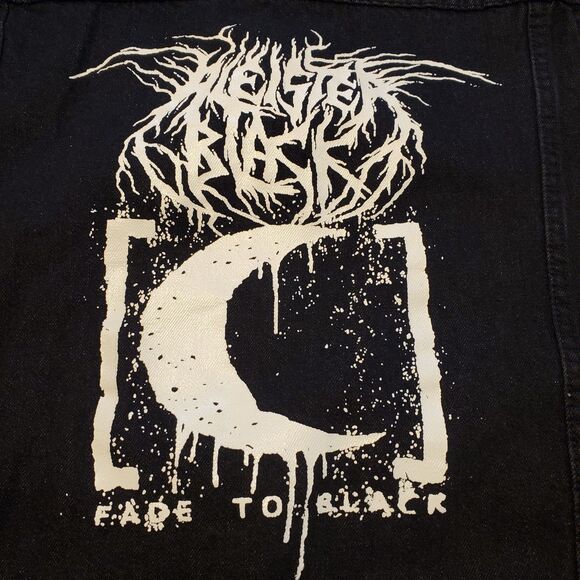 Rare 2018 WWE Aleister Black Fade To Black Adult Denim Vest XXL Rare Wrestling - Picture 2 of 6